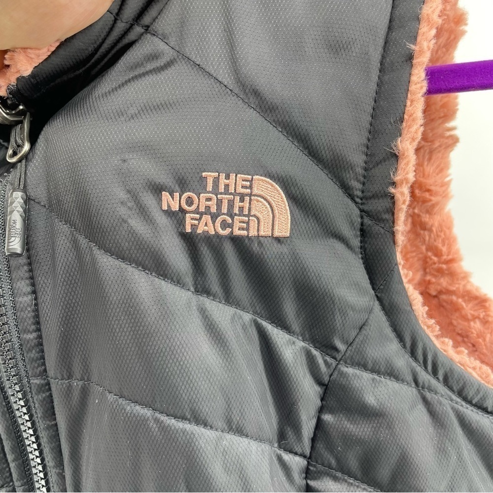 The North‎ Face Pink/Black Reversible Quilted Vest XS B151 - Picture 10 of 15